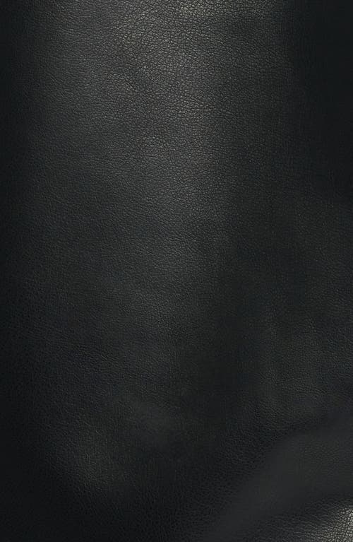 Alpha Industries Hooded Faux Leather Flight Jacket In Black