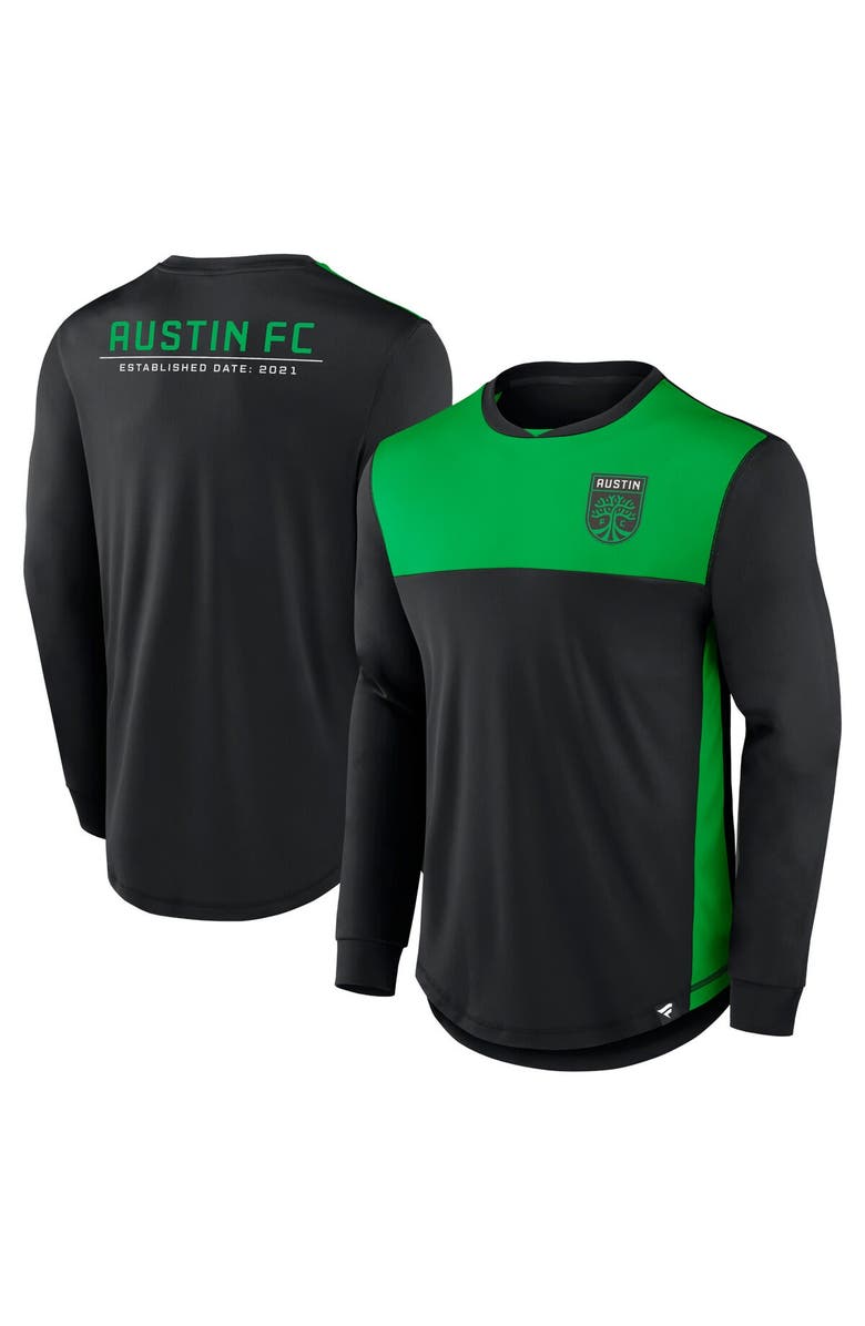 FANATICS Men's Fanatics Branded Black Austin FC Mid Goal Long Sleeve T-Shirt, Alternate, color, Black