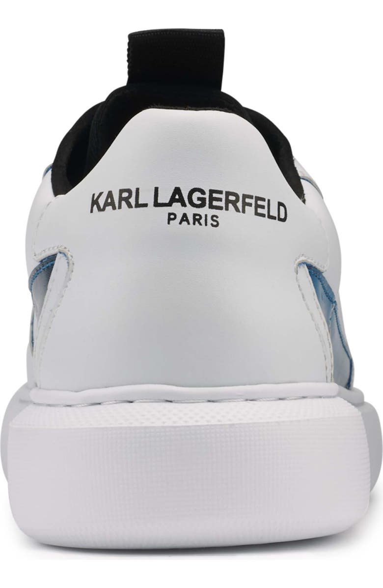 KARL LAGERFELD PARIS Recycled Leather Lace-up Sneaker, Alternate, color, White
