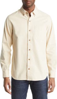 Schott NYC Heather Flannel Long Sleeve Button-Up Shirt
