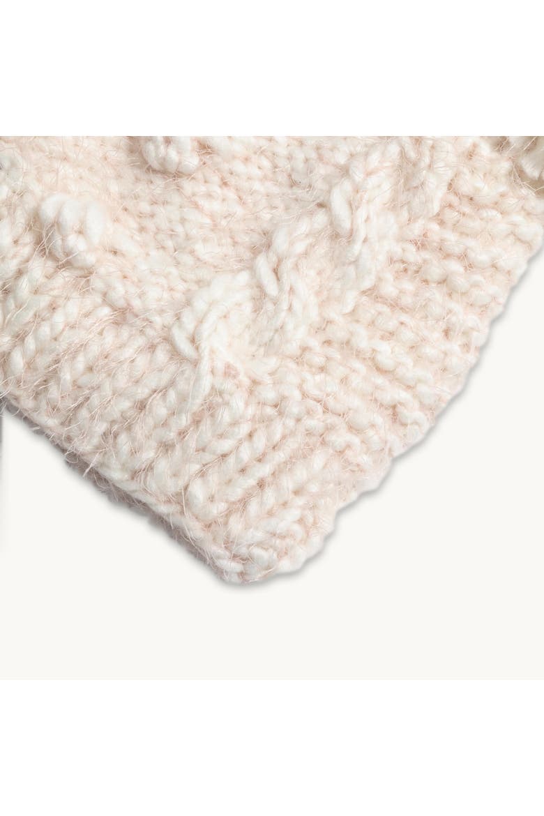 Kids Fluff Balls Pom Pom Winter Hat, Alternate, color, Petal
