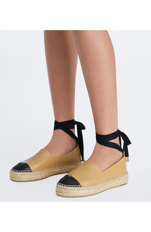 Tory Burch Ankle Wrap Cap Toe Platform Espadrille