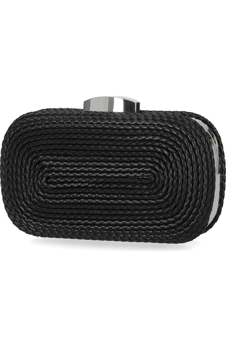 Jessica McClintock Twisted Rope Miniaudere, Alternate, color, Black