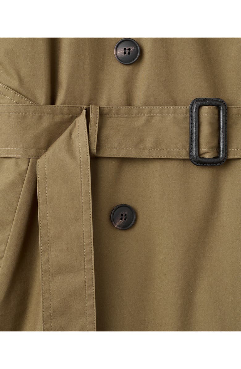 MANGO Double Breasted Trench Coat, Alternate, color, Khaki Green