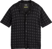 Scotch & Soda Argyle Knit Camp Shirt