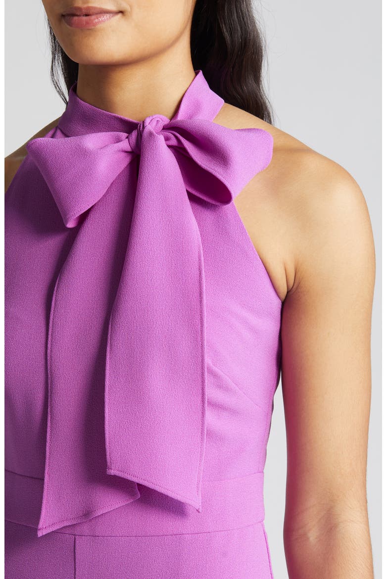 Bow Sleeeveless Crepe Jumpsuit, Alternate, color, VIOLET