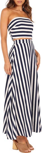 Elijah Stripe Tube Top & Maxi Skirt Set