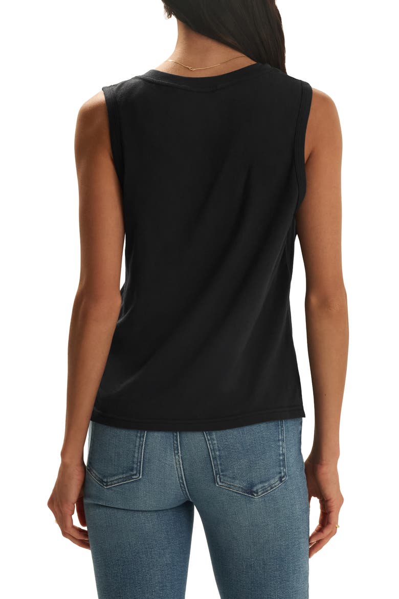 The Everyday Organic Cotton V-Neck Tank, Alternate, color, BLACK
