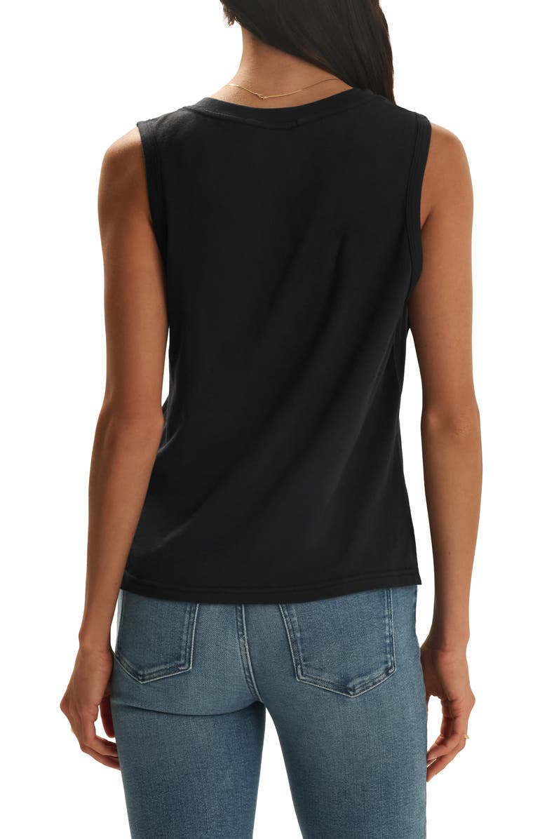 Favorite Daughter The Everyday Organic Cotton V-Neck Tank, Alternate, color, Black
