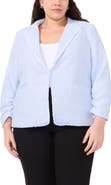 Halogen® Raw Hem Crop Blazer