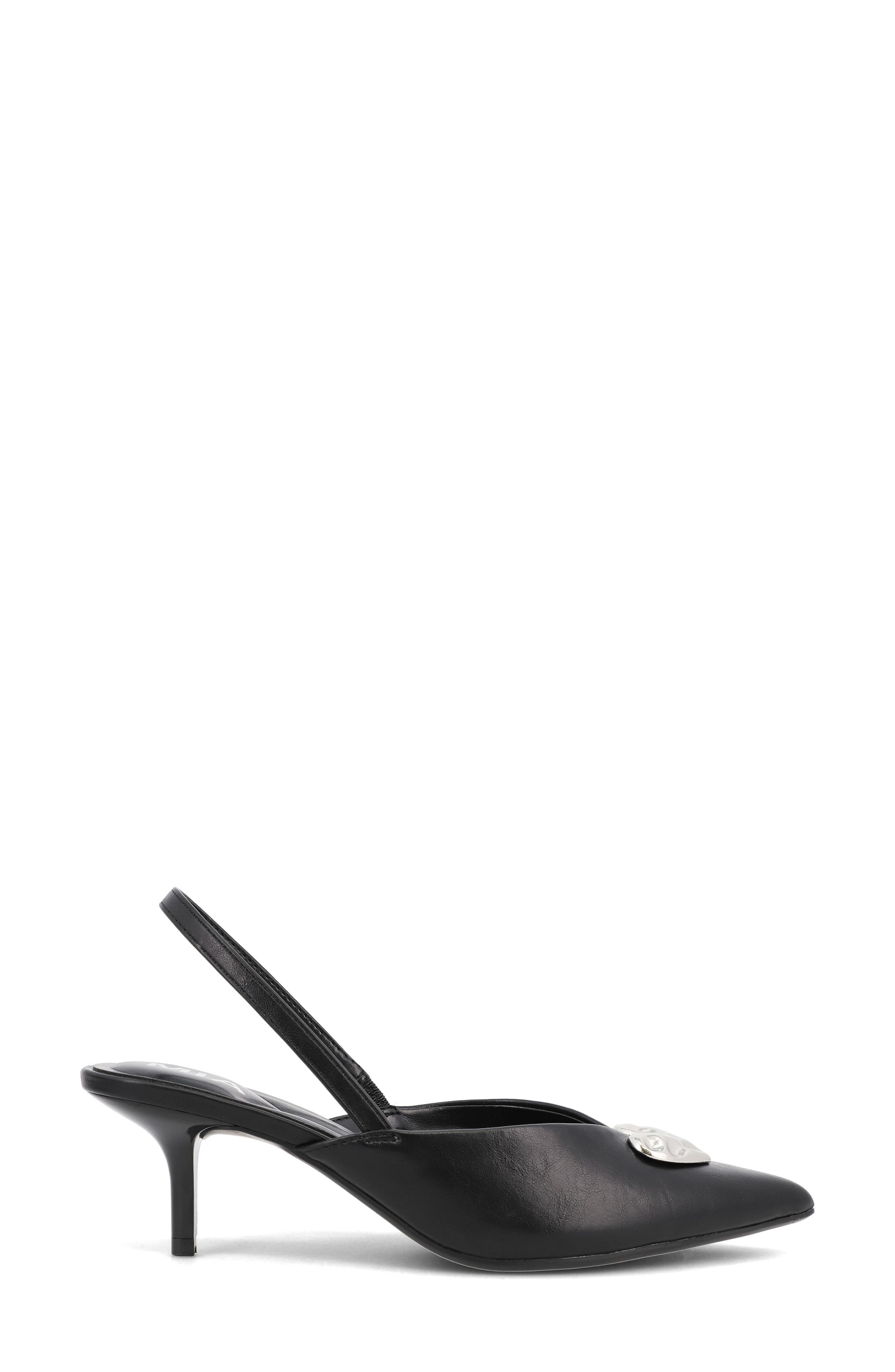 Ryanna Pointed Toe Slingback Pump, Alternate, color, BLACK