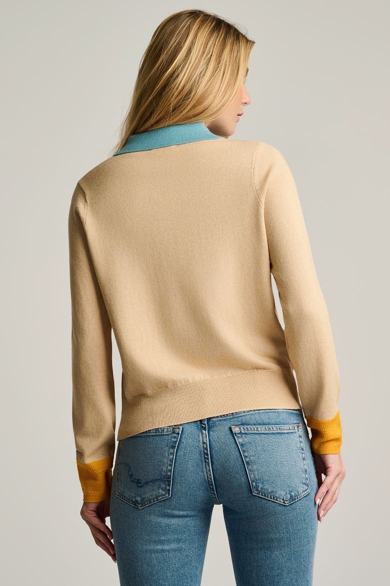 Pop Posh Cotton Cashmere Polo, Alternate, color, Sable