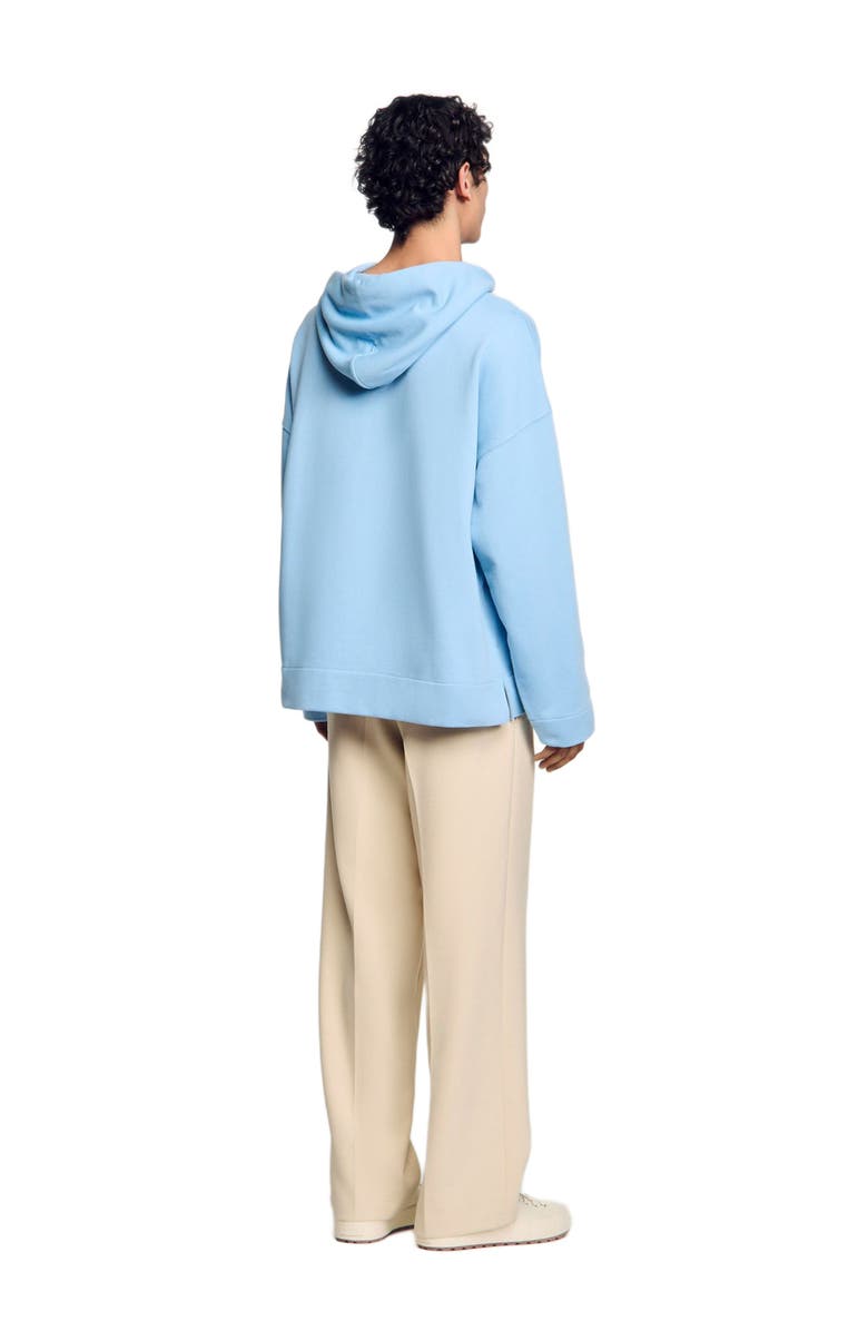 SANDRO Hooded sweatshirt, Alternate, color, Blue Sky