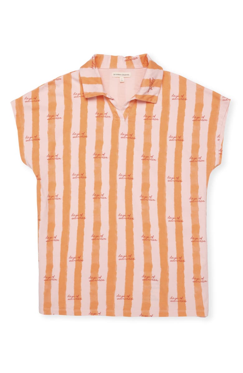 The Sunday Collective Kids' Stripe Organic Cotton Button-Up Shirt, Main, color, 