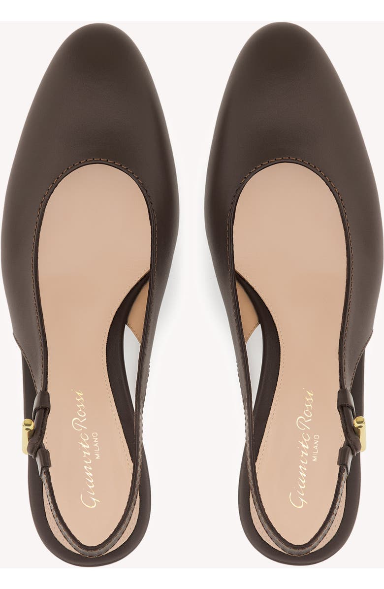 Gianvito Rossi Anais Slingback, Alternate, color, Brown Calf Leather