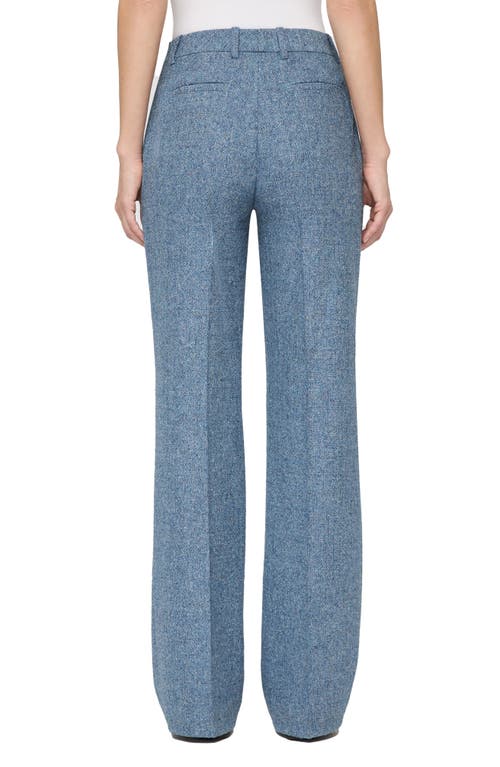 Lafayette 148 New York Gates Donegal Tweed Straight Leg Pants In Blue