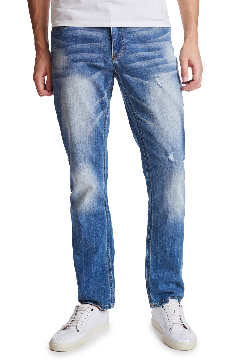 Rebel Skinny Jeans, Main, color, LIGHT DESTROY