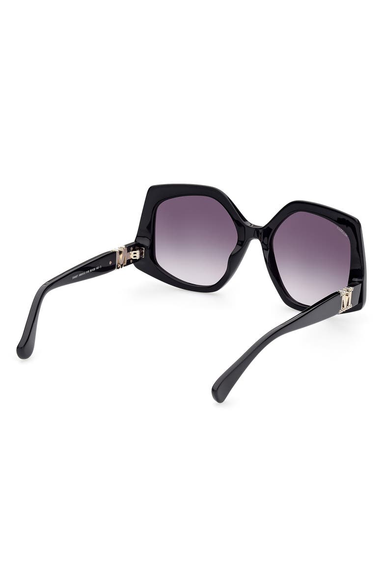 Max Mara 56mm Gradient Geometric Sunglasses, Alternate, color, 