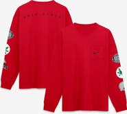 Nike Men's Nike Scarlet Ohio State Buckeyes Academic Long Sleeve Pocket T-Shirt