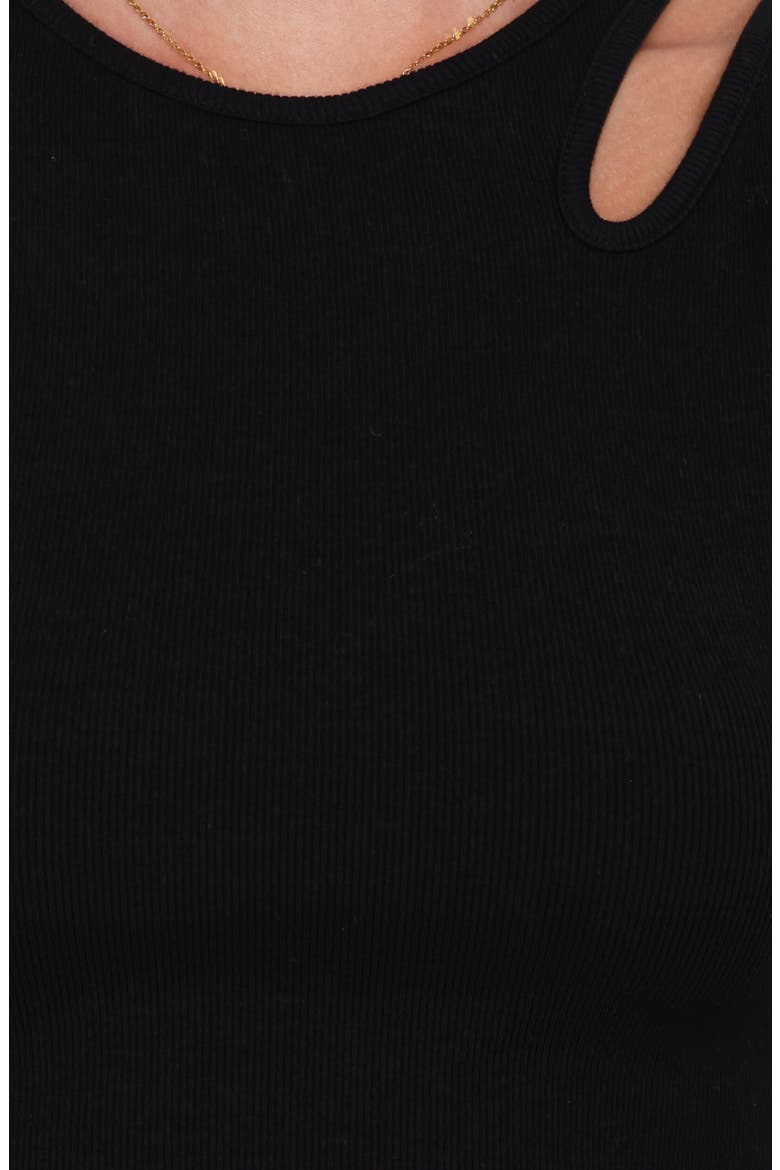Elira Cutout Crop Tank, Alternate, color, BLACK