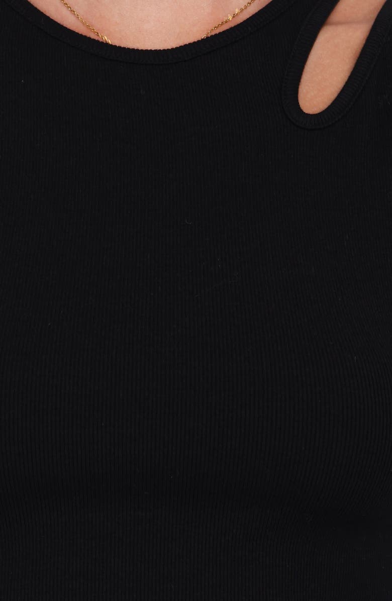 Petal & Pup Elira Cutout Crop Tank, Alternate, color, Black