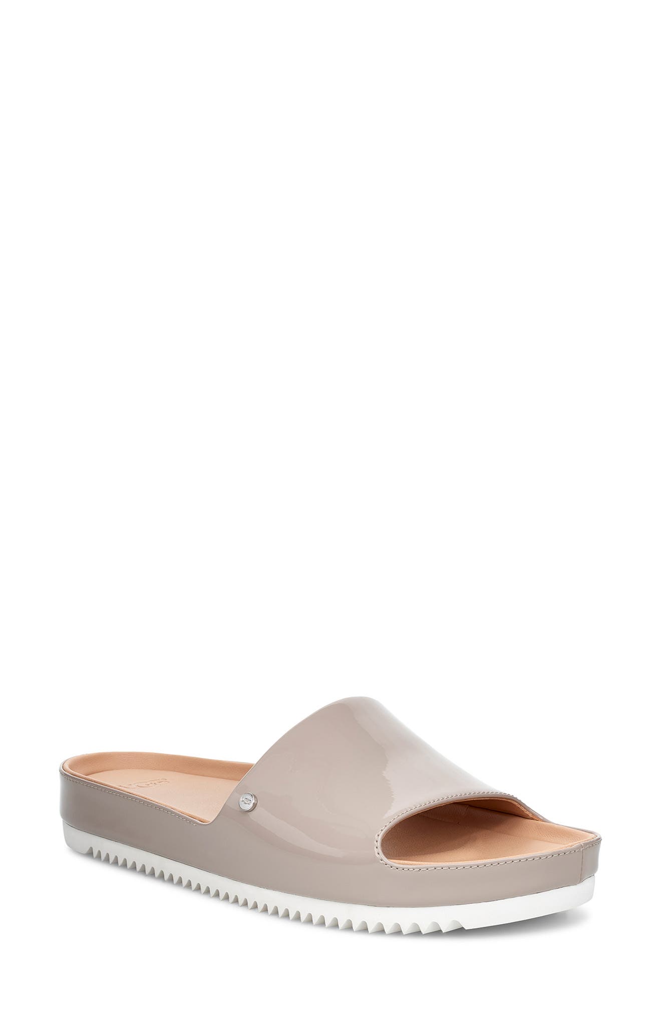 Jane Platform Slide Sandal, Main, color, OYSTER LEATHER