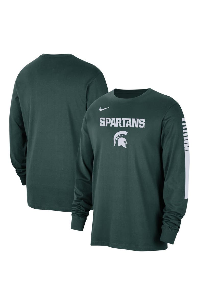 Nike Men's Nike Green Michigan State Spartans Slam Dunk Long Sleeve T-Shirt, Main, color, 