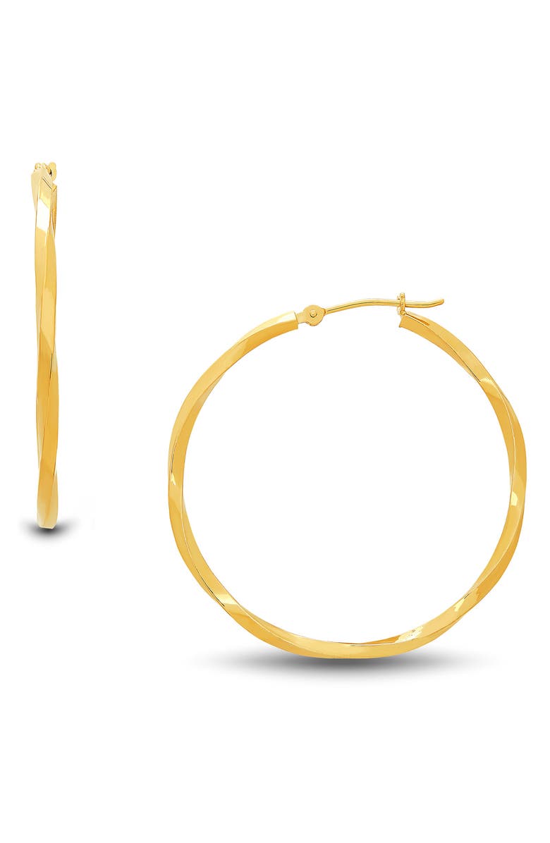 Frankie & Zoe Twisted Hoop Earrings, Alternate, color, Yellow Gold