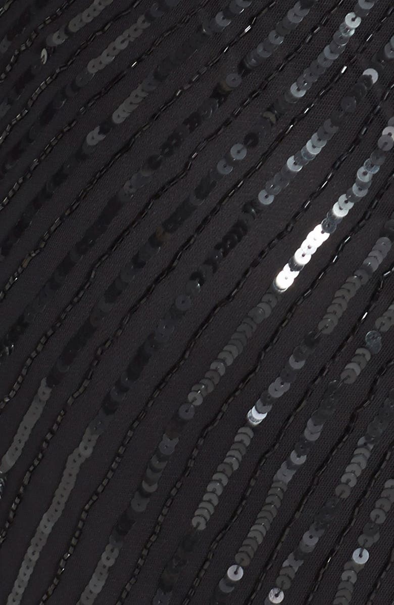 Aidan Mattox by Adrianna Papell Aidan Mattox Sequin V-Back Mesh Gown, Alternate, color, 