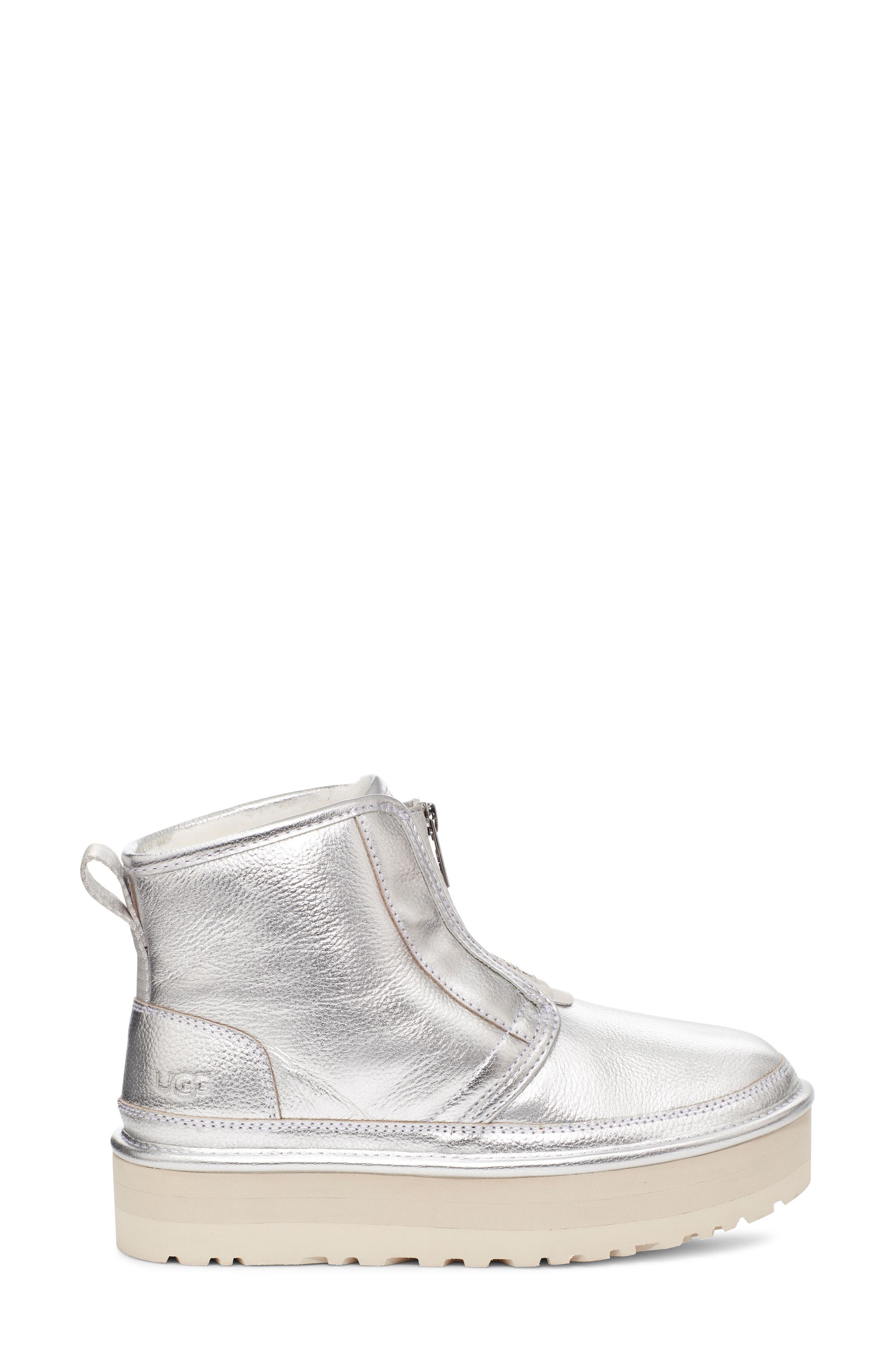 Neumel Platform Bootie, Alternate, color, SILVER METALLIC SHINE
