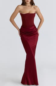 HOUSE OF CB Persephone Strapless Corset Gown
