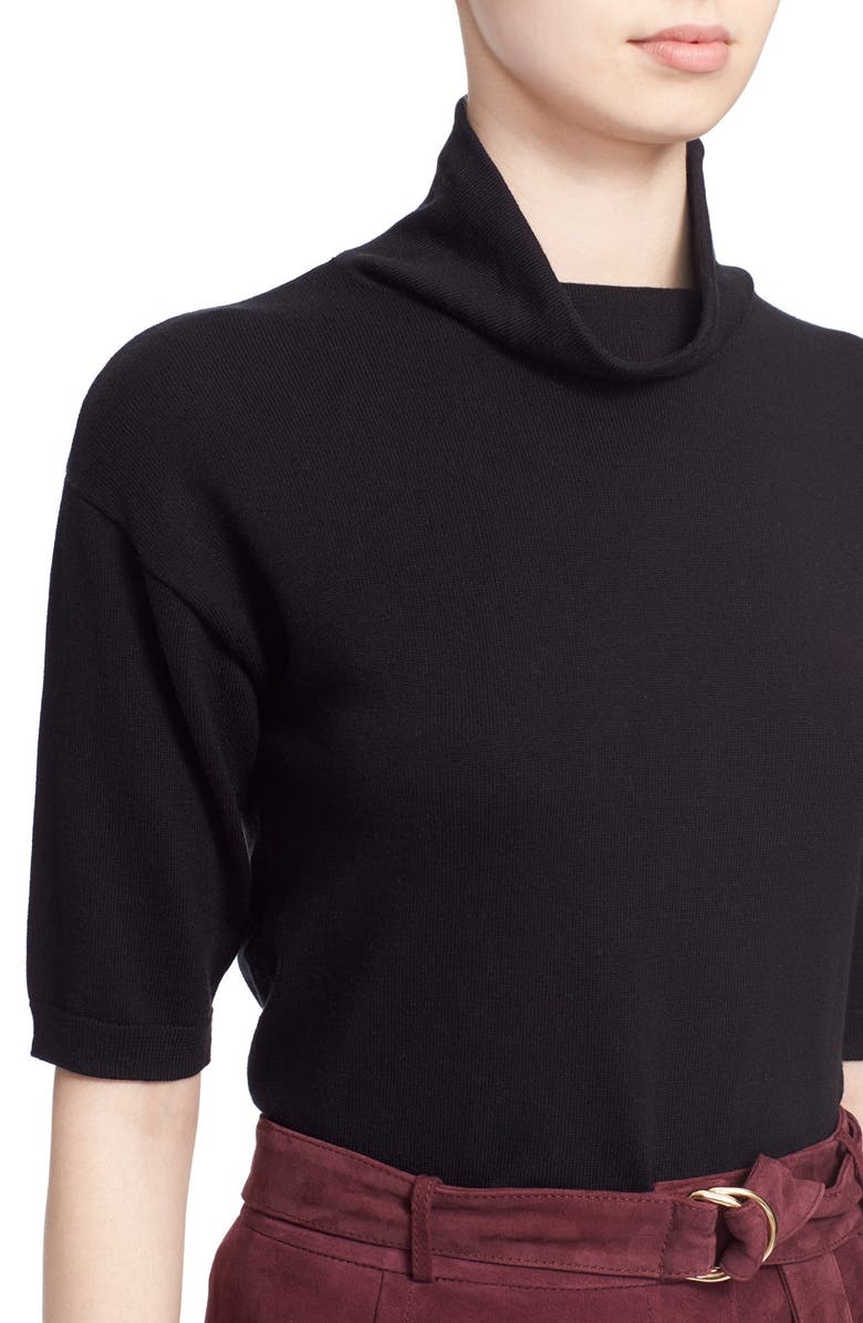 Kate Spade New York cotton blend mock neck sweater, Alternate, color,