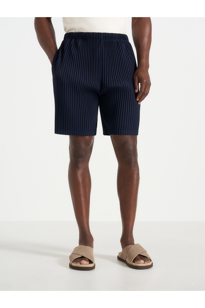 Drew Pleated Shorts, Main, color, Navy