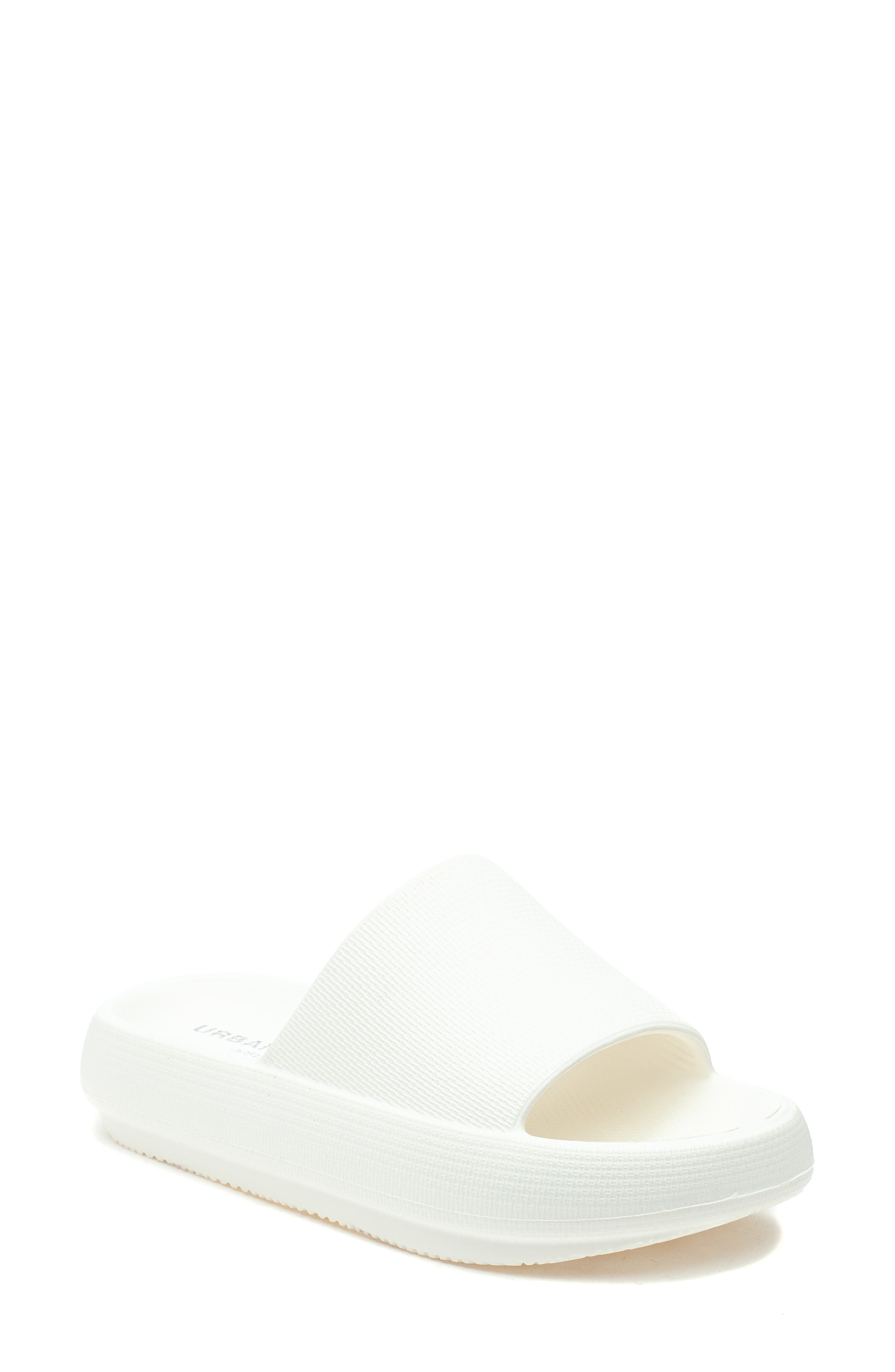 URBAN SPORT Squeezy Slide Sandal, Main, color, WHITE EVA