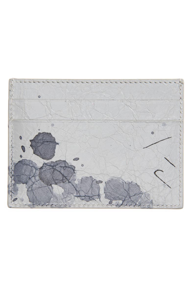 Cash Leather Card Holder, Alternate, color, LIGHT GREY