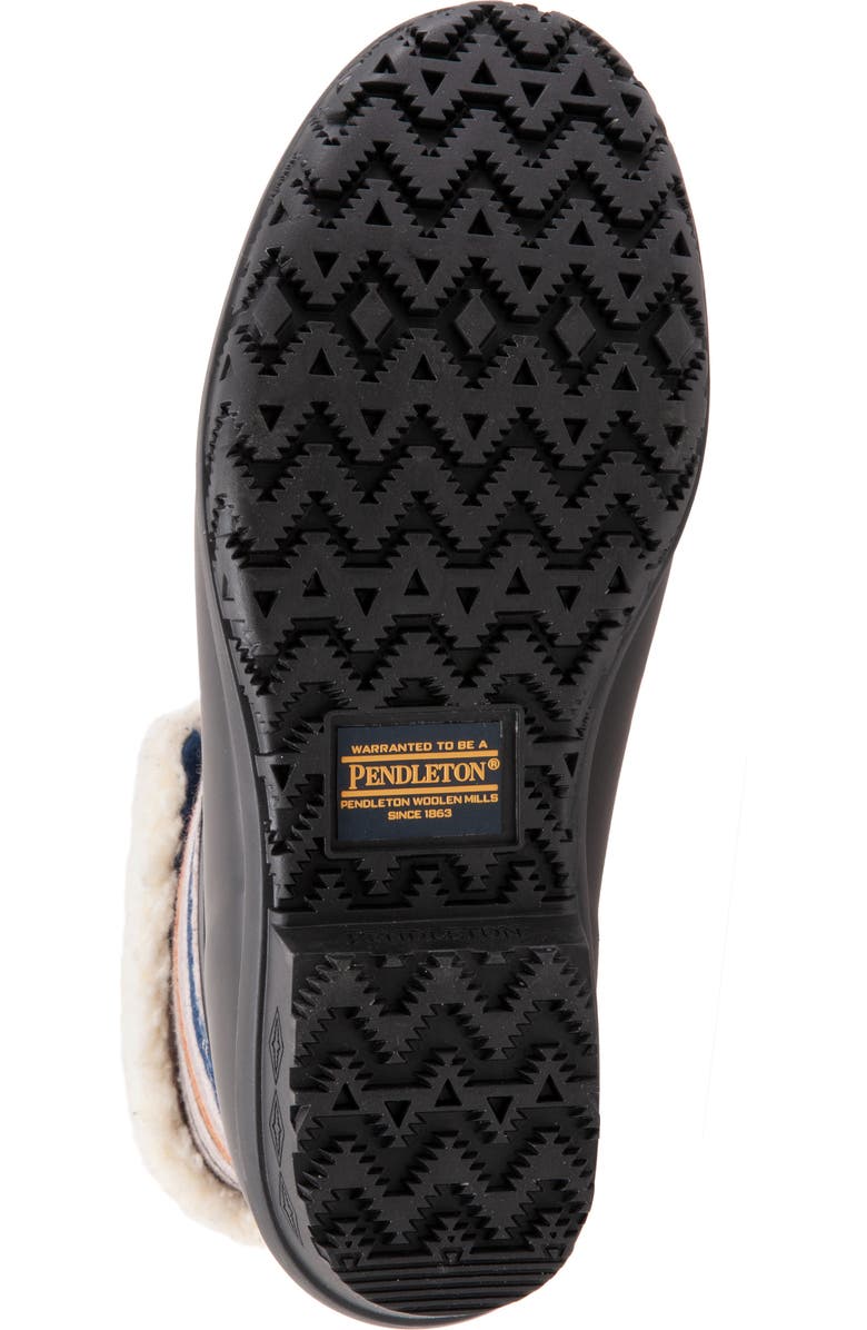 Pendleton Bridger Stripe Waterproof Faux Shearling Lined Boot, Alternate, color,