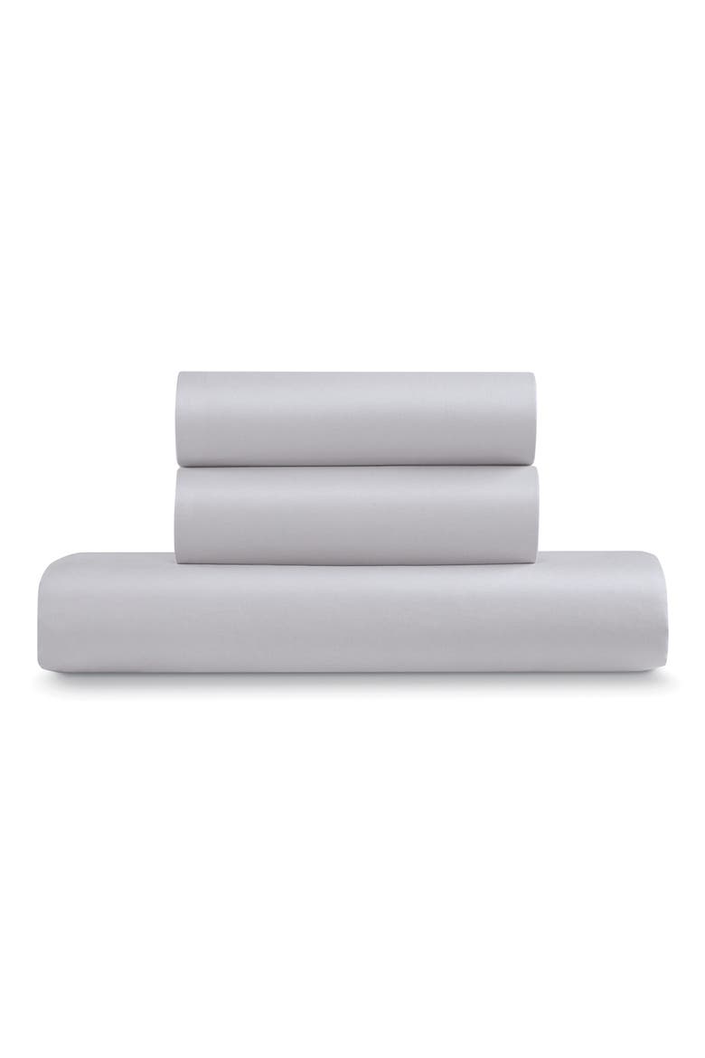 Triple Brushed Duvet Cover & Sham Set, Main, color, SILVER