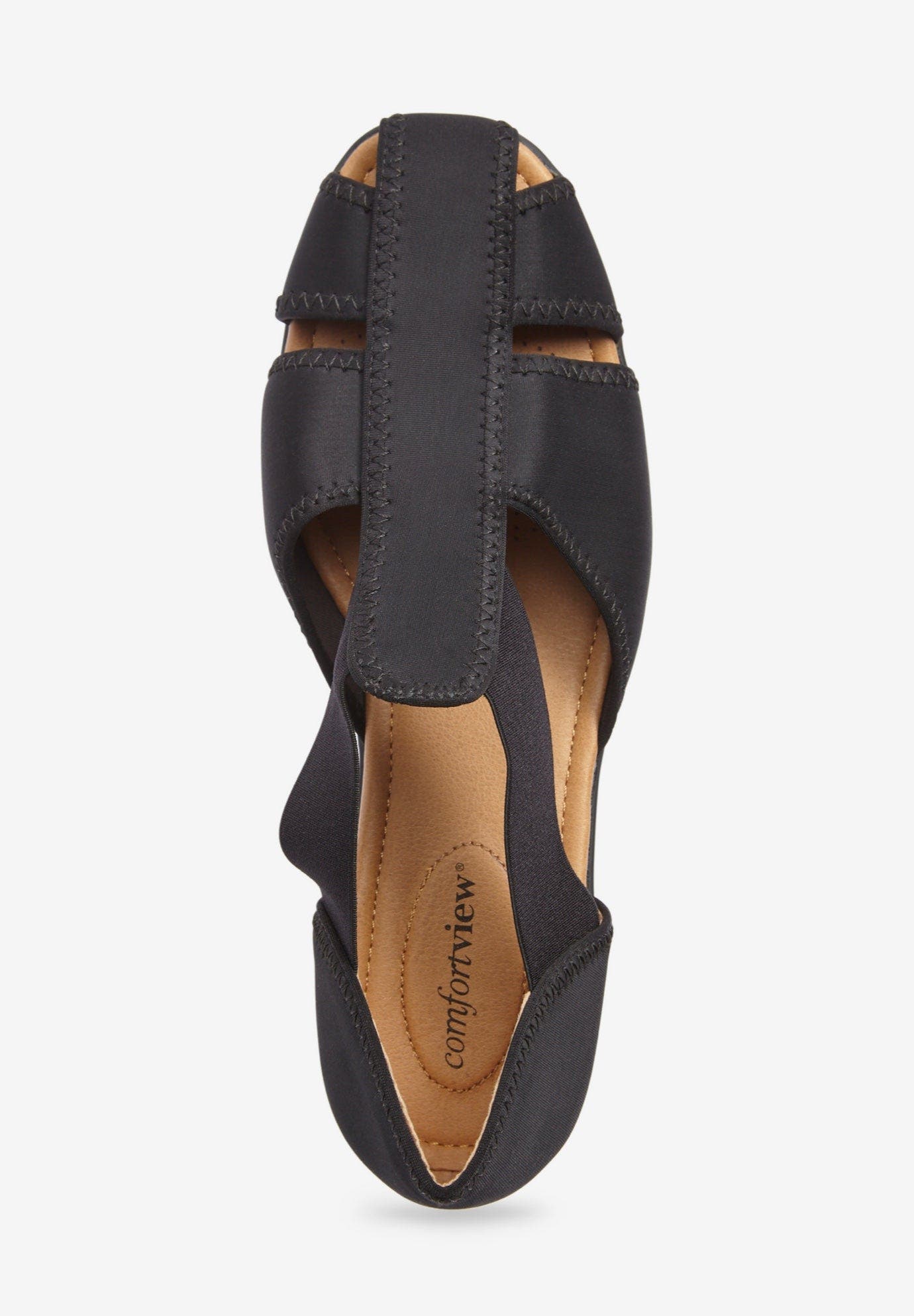 Comfortview The Cheryl Flat, Alternate, color, Black