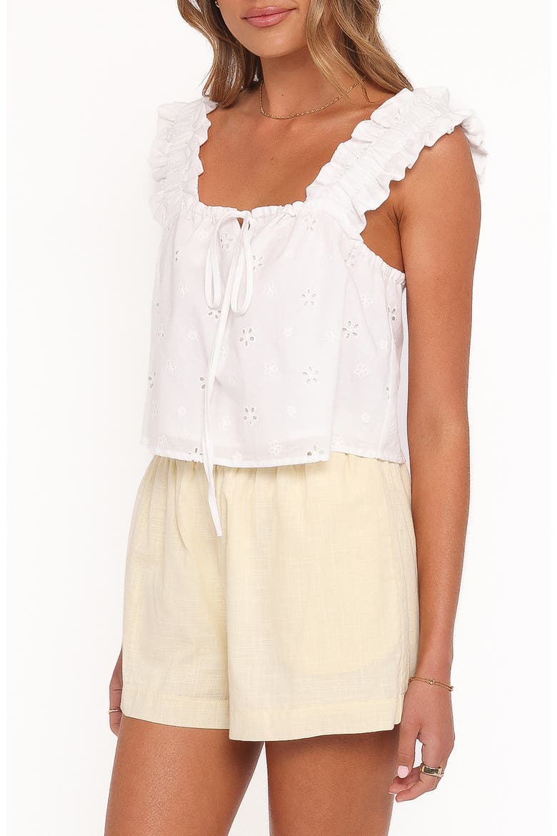 Marnie Square Neck Top, Alternate, color, WHITE