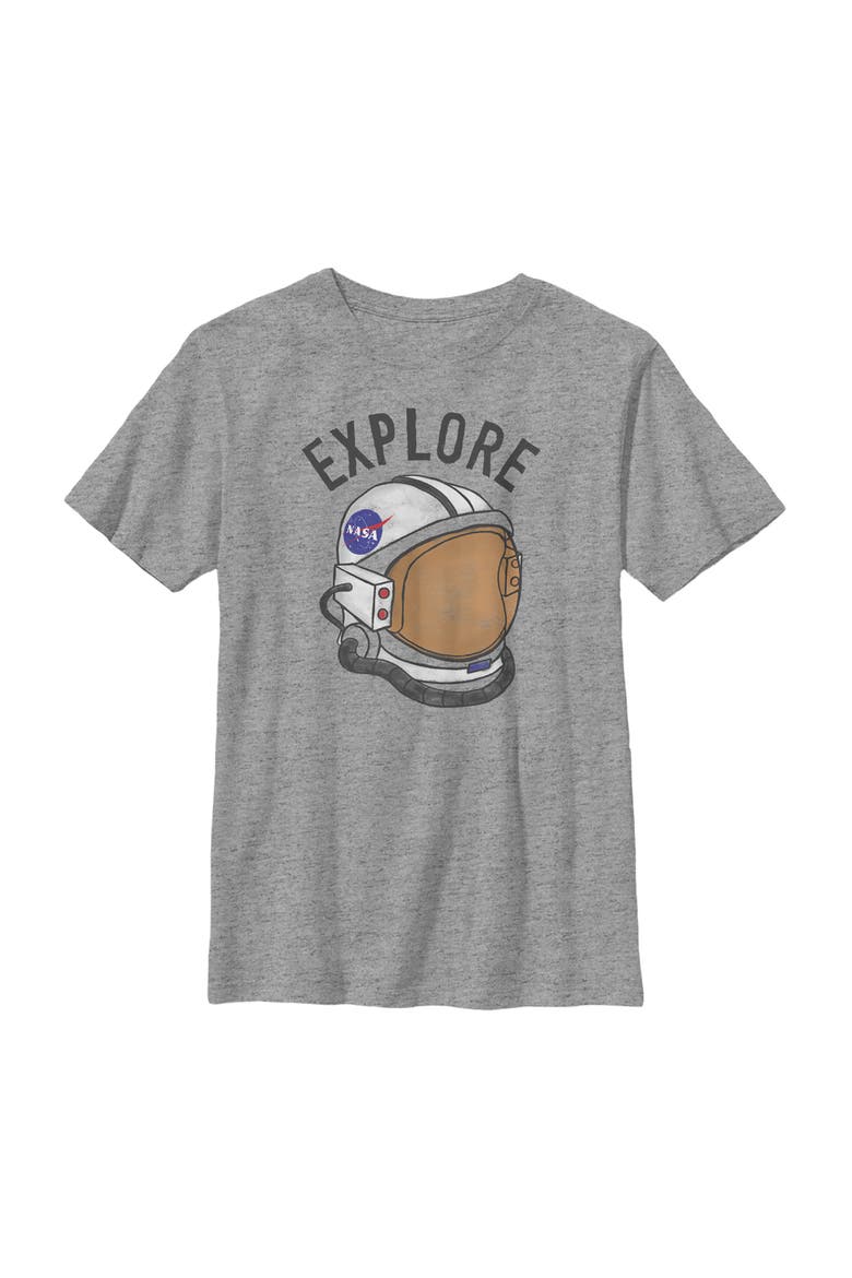 Boy's NASA Explore Helmet  Graphic T-Shirt, Main, color, Athletic Heather