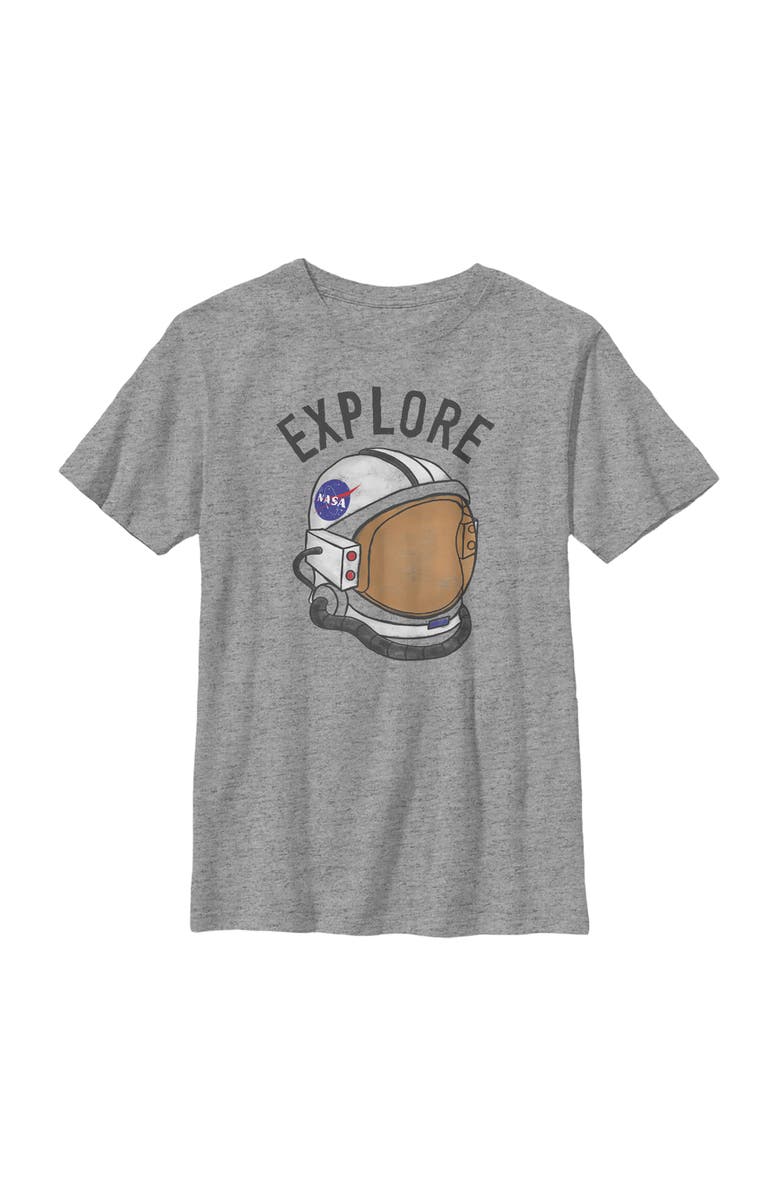 NASA Boy's NASA Explore Helmet Graphic T-Shirt, Main, color, Athletic Heather