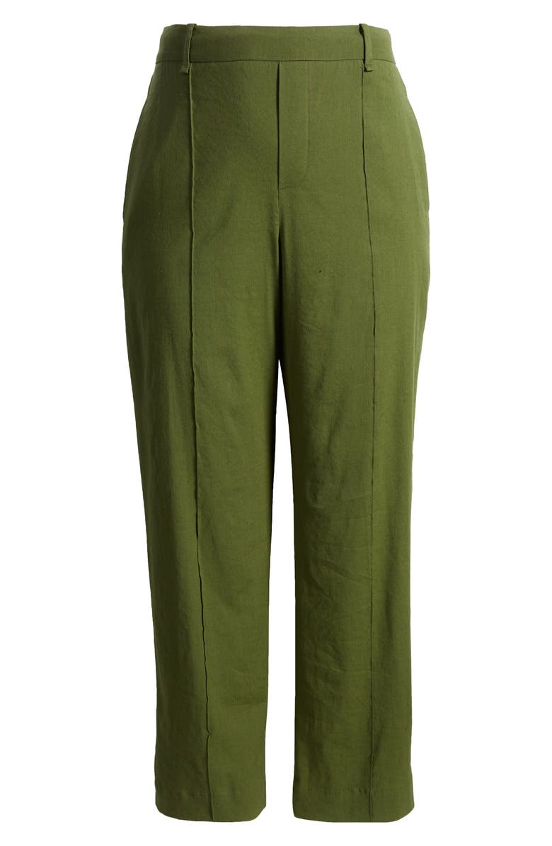 Vince High Waist Linen Blend Trousers, Alternate, color,