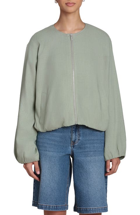 Bubble Sleeve Full Zip Jacket