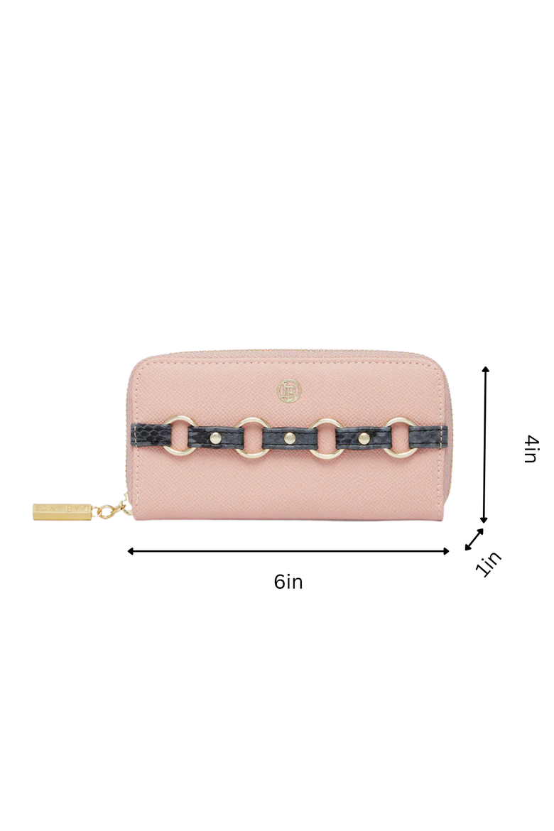 Ellen Vegan Zip Around Wallet, Alternate, color, Pink