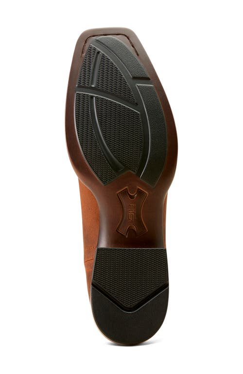 Ariat Booker Ultra Square Toe Western Chelsea Boot In Rough Tan