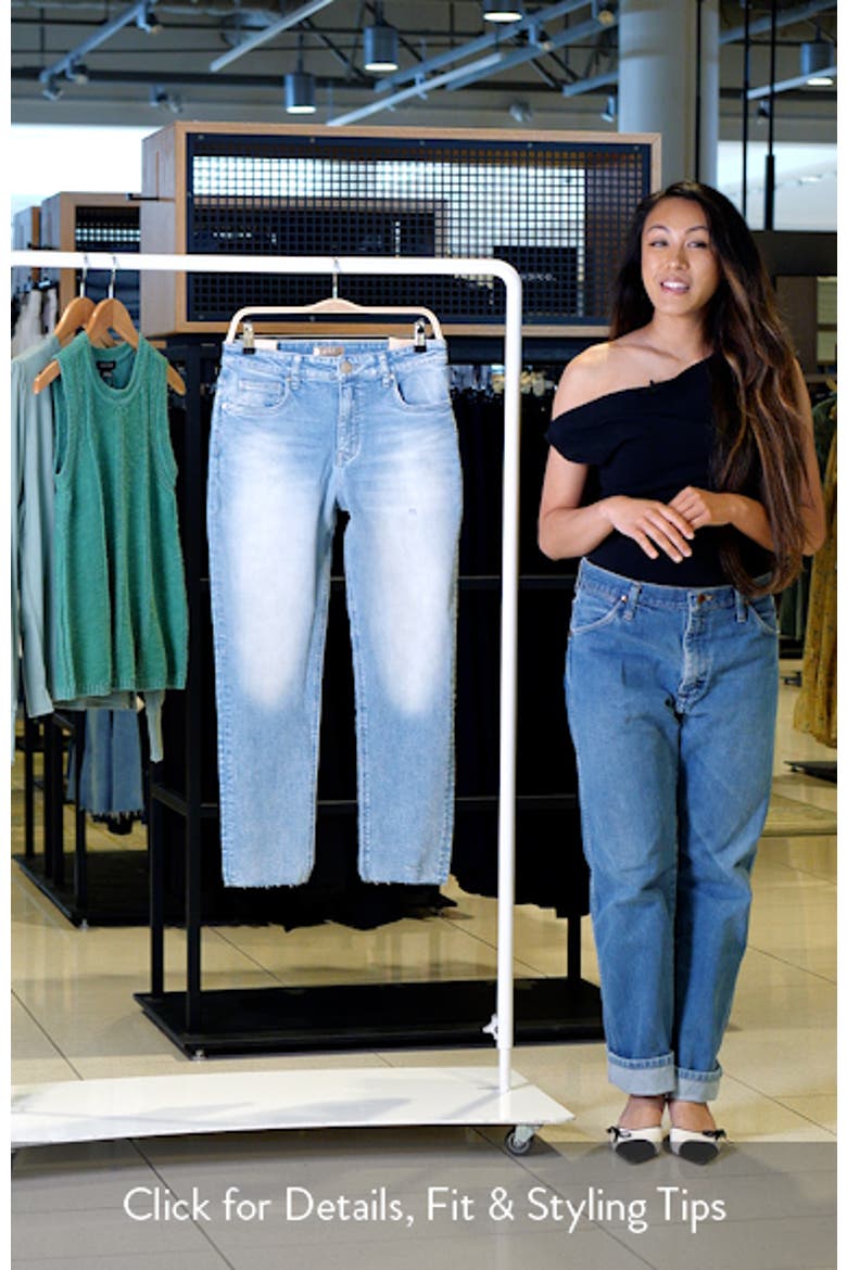 Rachael Fab Ab Raw Hem High Waist Crop Mom Jeans video