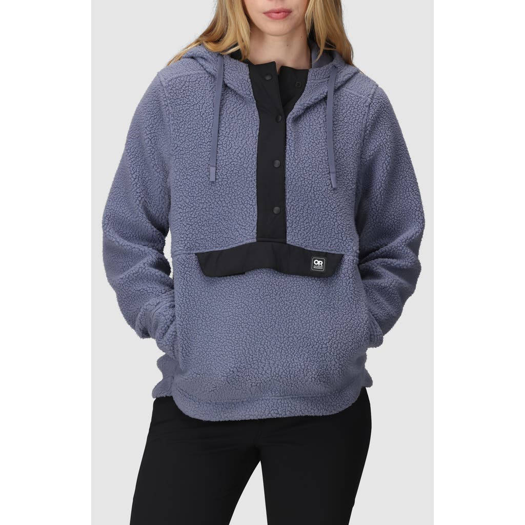 Outdoor Research Grayland High Pile Fleece Hoodie In Blue