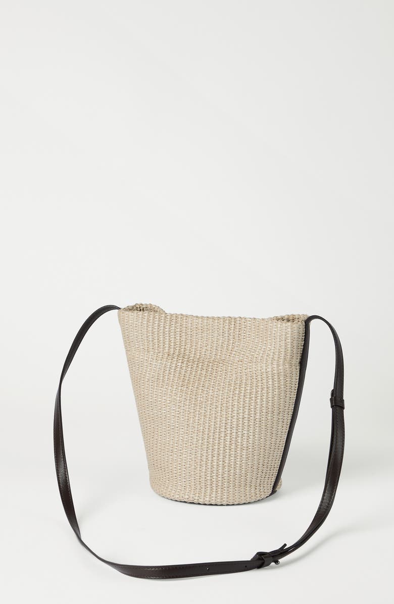 Brunello Cucinelli Sartorial small bucket bag, Alternate, color, Beige