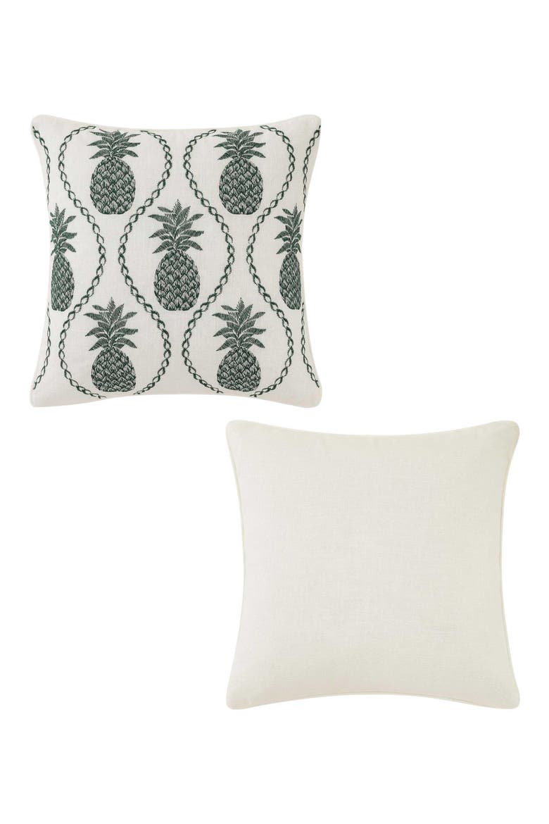 Golden Pineapple Decorative Accent Pillow, Alternate, color, DARK GREEN
