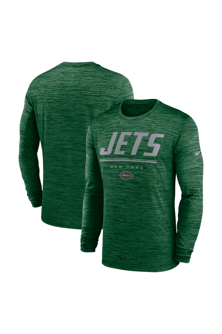 Men's Nike Green New York Jets Sideline Offensive Transition Velocity Dri-FIT Long Sleeve T-Shirt, Main, color, Green